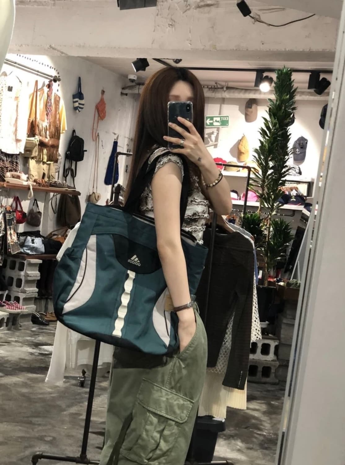 [2769]Adidas teal blue sporty bag 상품이미지1
