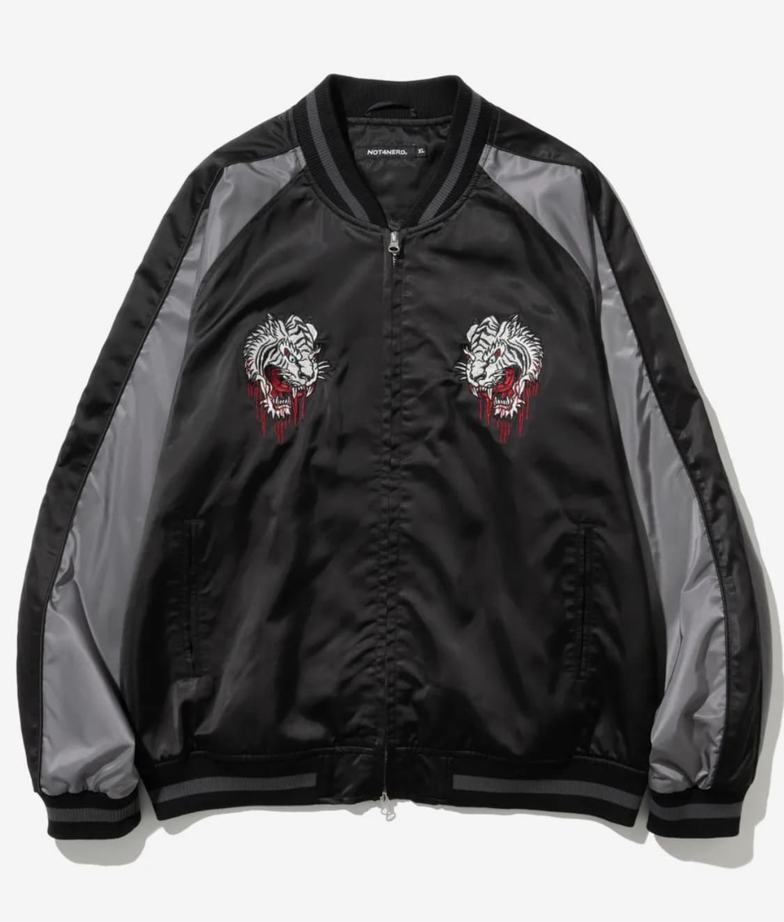 낫포너드 Tiger Satin Blouson Jacket 블랙 상품이미지2