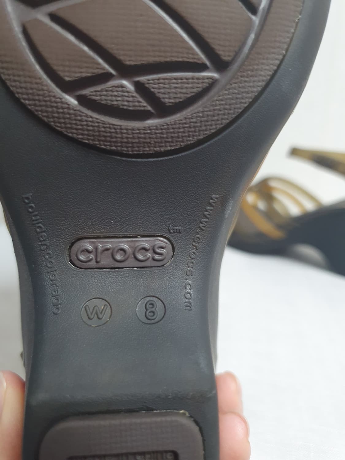 택포가 250mm 크록스 샌들 후라체 웨지샌들 에스프레쏘 브론즈 상품이미지10