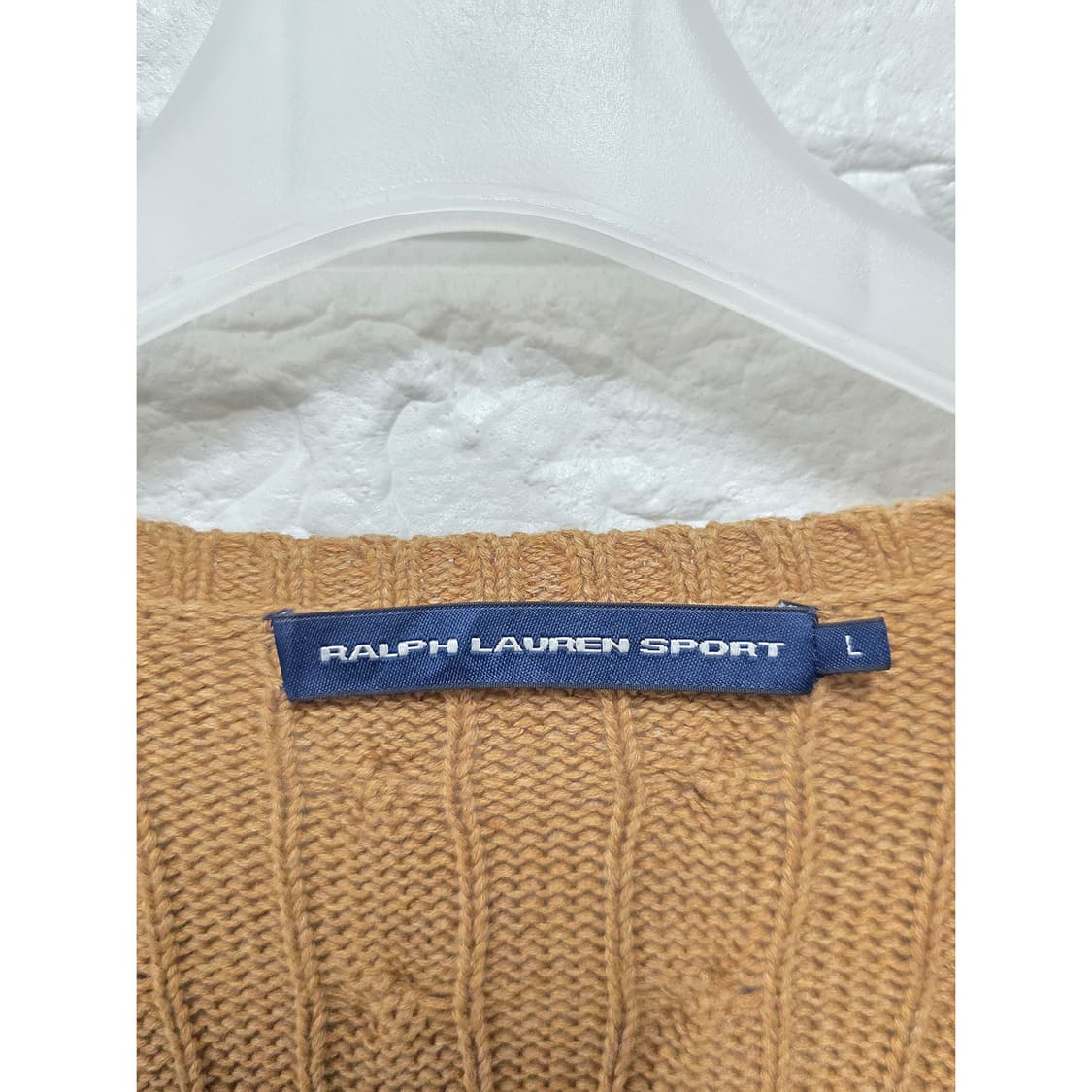 택포) 폴로랄프로렌 꽈베기 케이블 브이넥 니트 L 상품이미지2