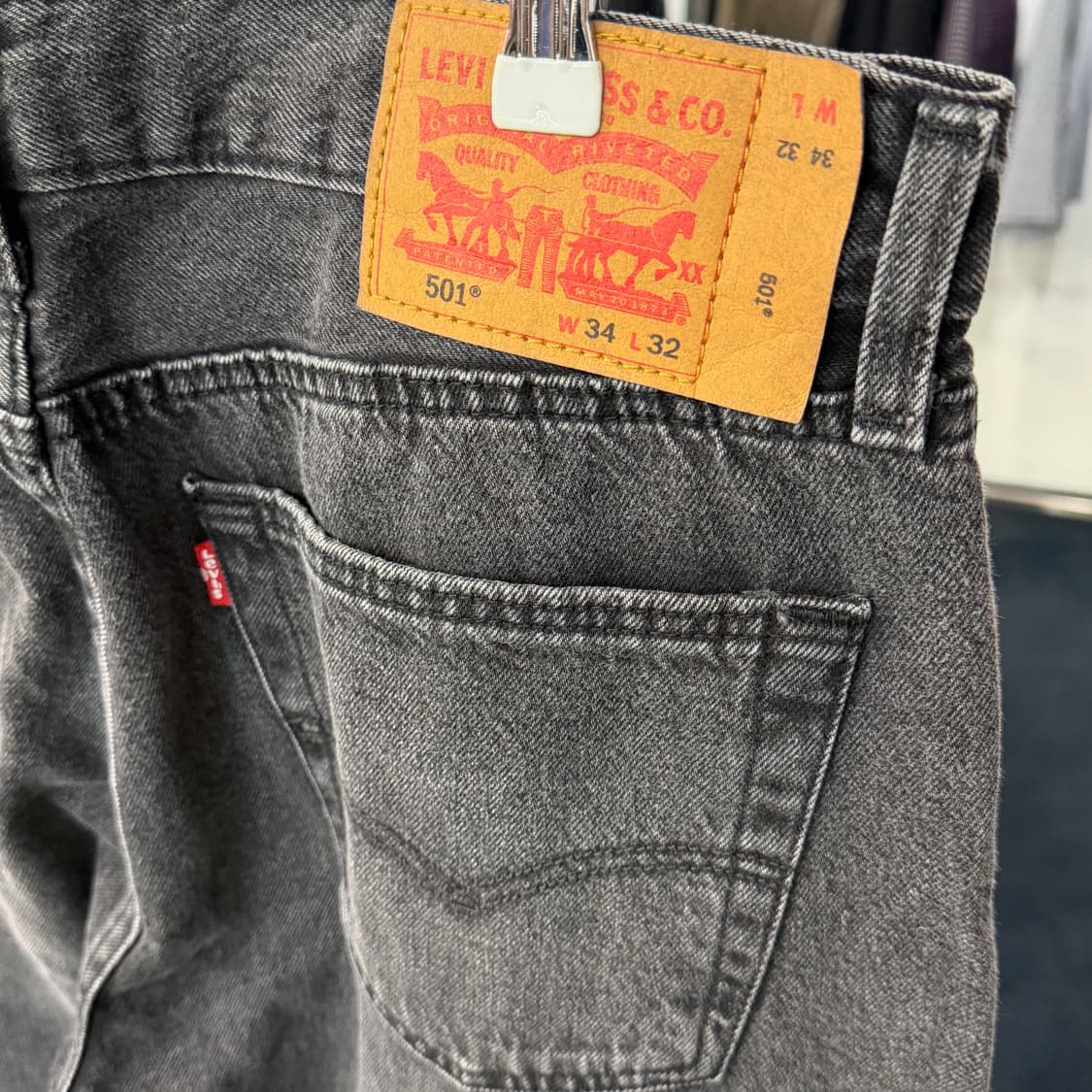 [34] 리바이스 501 블랙진 데님 청바지 상품이미지5