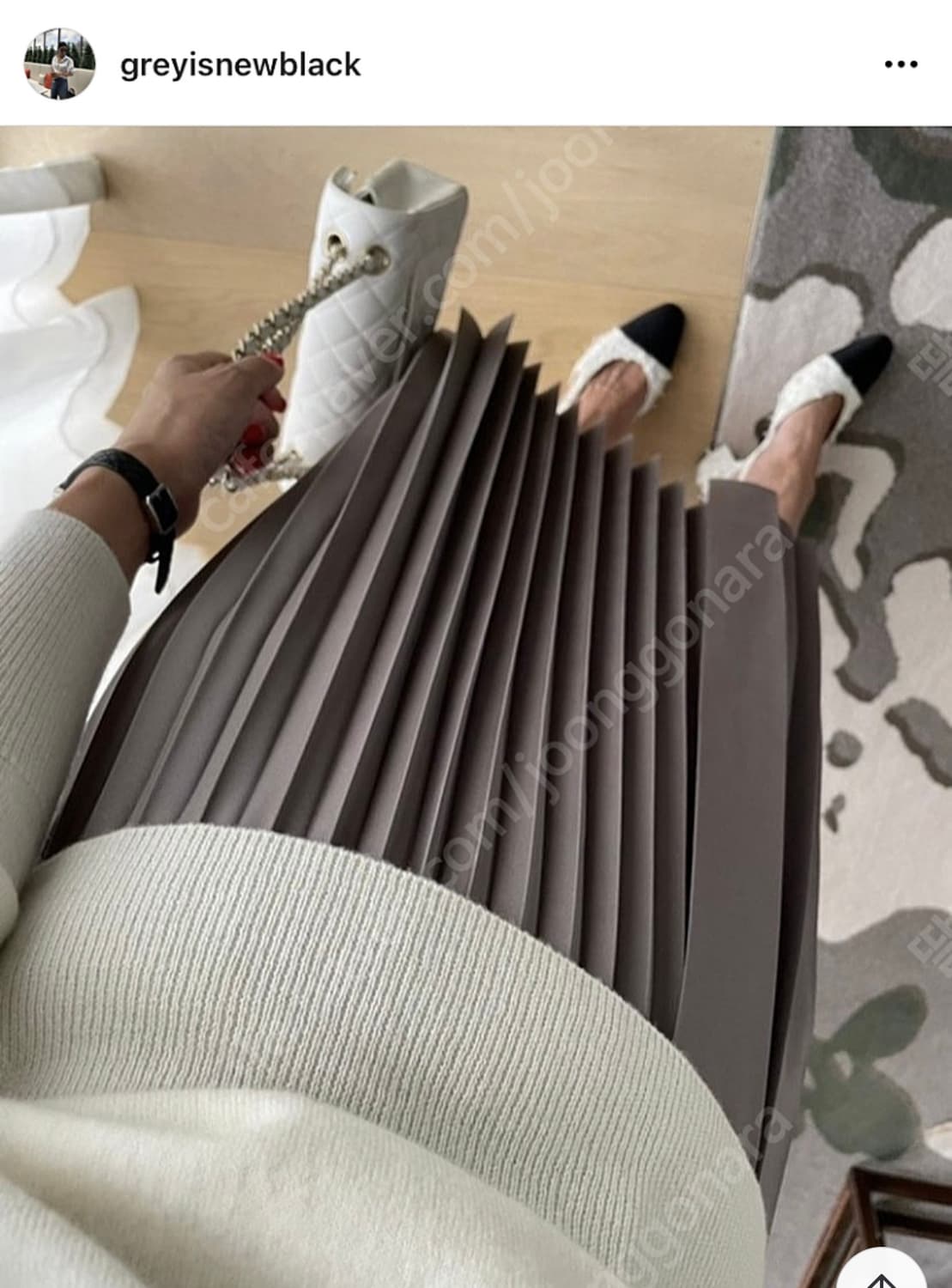 비그레이 플리츠 스커트 상품이미지4