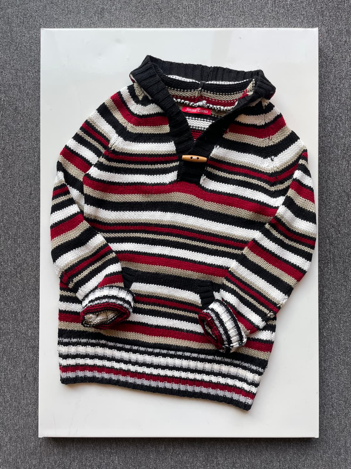 Stripe hood knit 상품이미지2