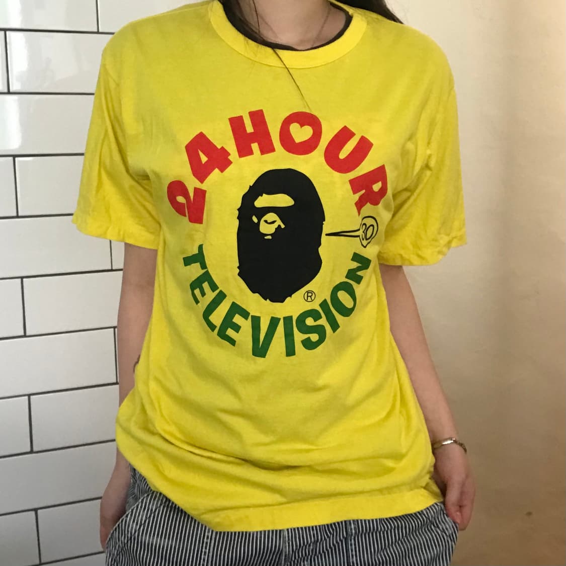 베이프 에이프 헤드 로고 티셔츠 상품이미지2