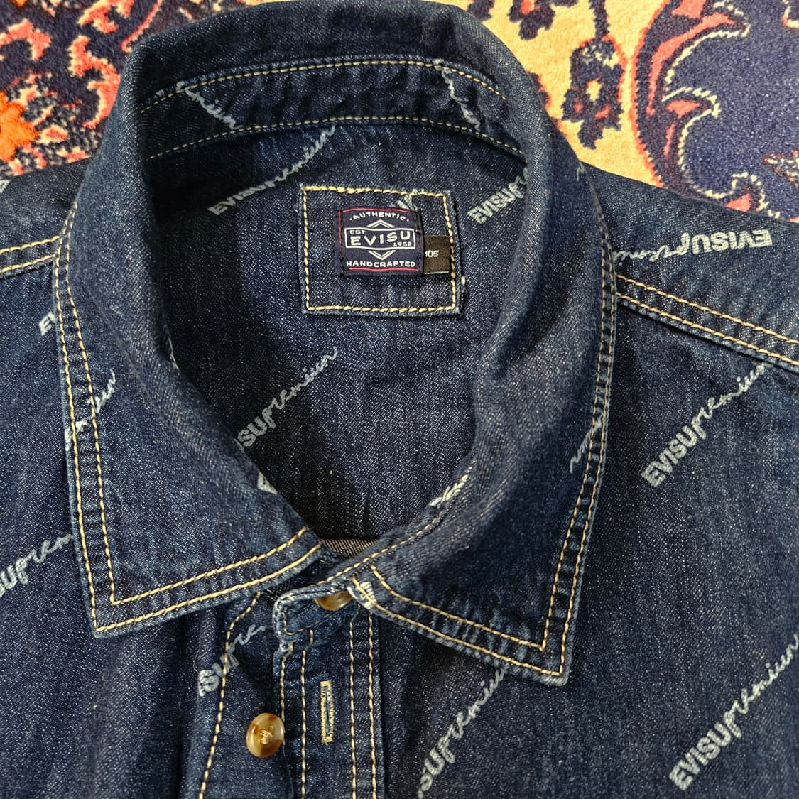 에비수(EVISU) 모노그램 데님셔츠105 size 상품이미지4