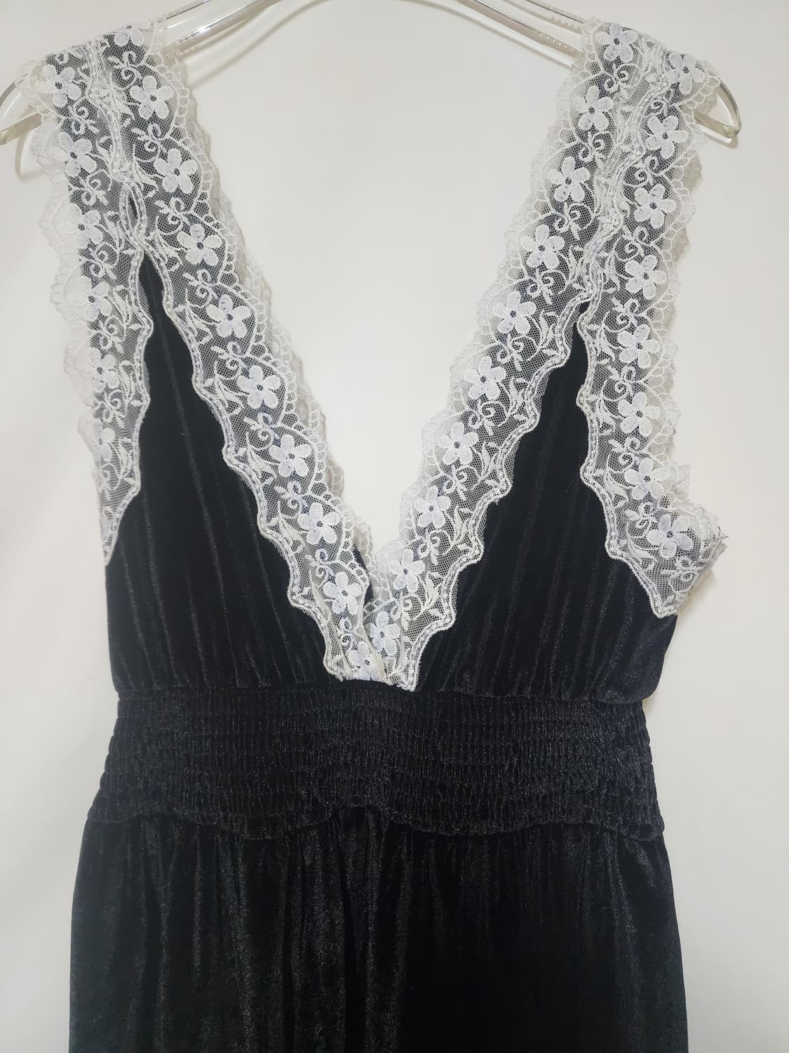 레이스 벨벳 나시 롱원피스 상품이미지2