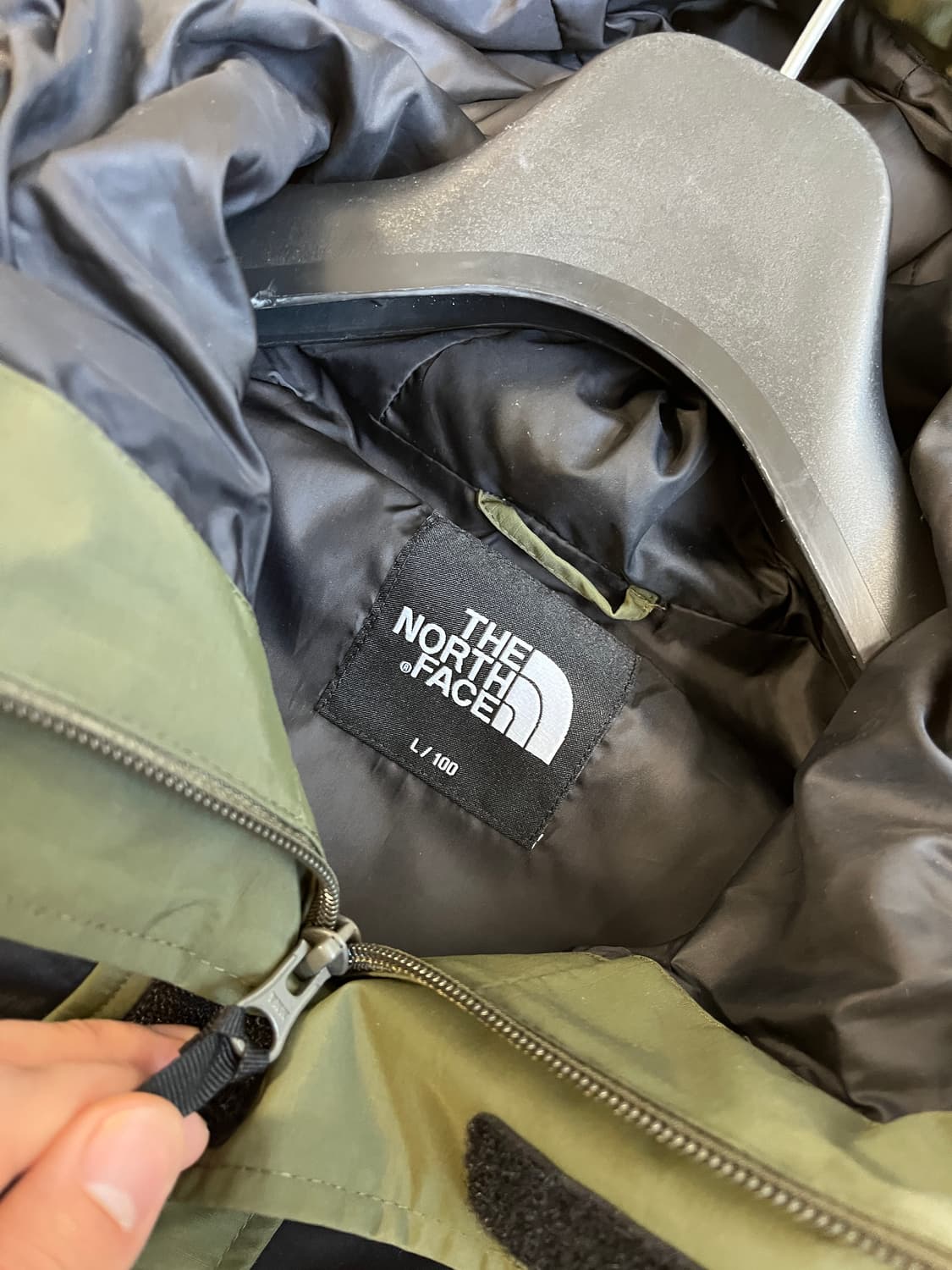 슈노맛 노스페이스 바람막이 L(100) 올리브/블랙 상품이미지6