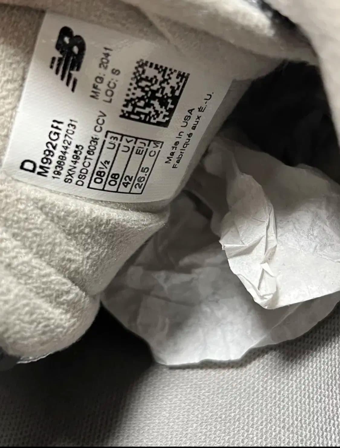 뉴발란스 992 초판 265 상품이미지5