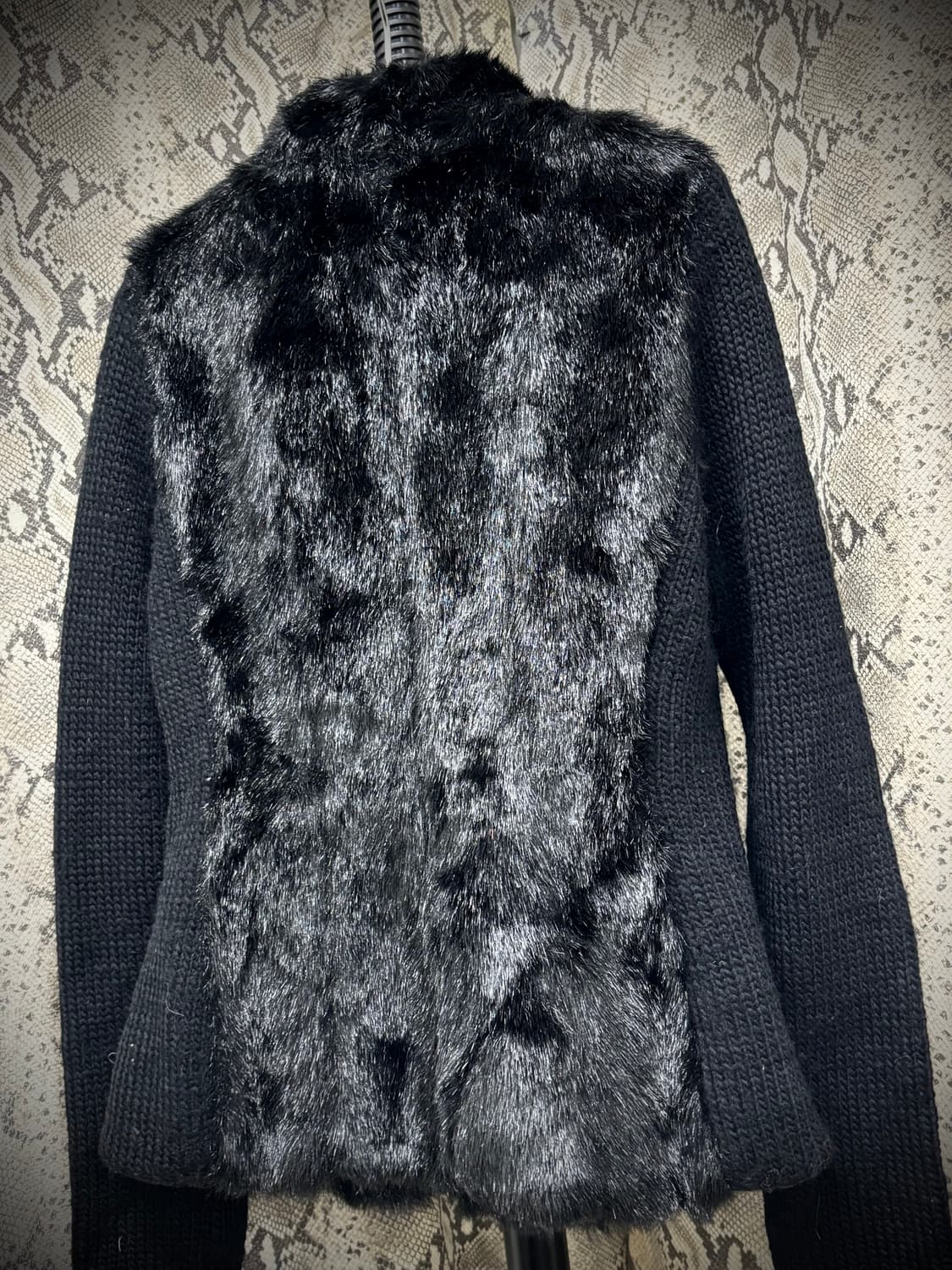 Black Fur Trimming Wool Slim Fit Zip Up 상품이미지10
