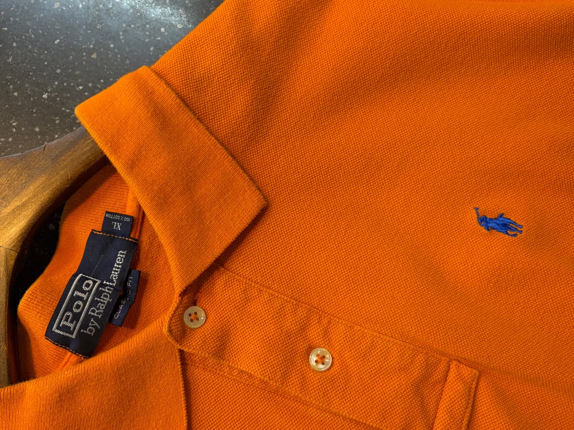 폴로 랄프로렌 반팔 PK 카라 티 오렌지 XL 상품이미지4