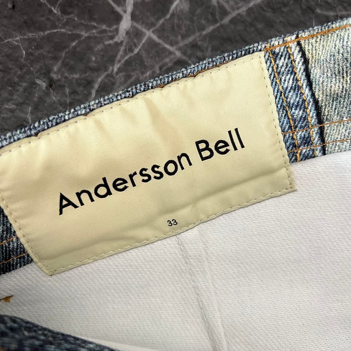 앤더슨벨 22ss 빈티지 패치 리워크 프린티드 진 상품이미지6