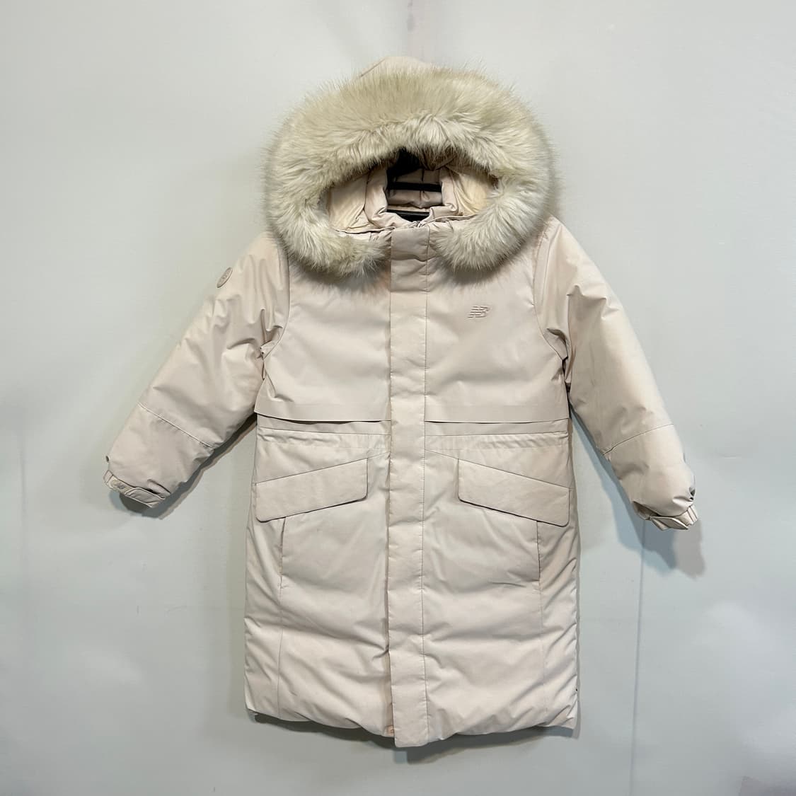 뉴발란스 2022 키즈 구스다운 롱패딩 150 아이보리 상품이미지1