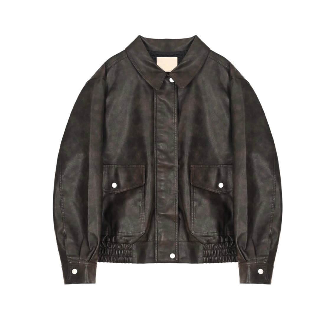 브라운 레더 자켓 상품이미지1