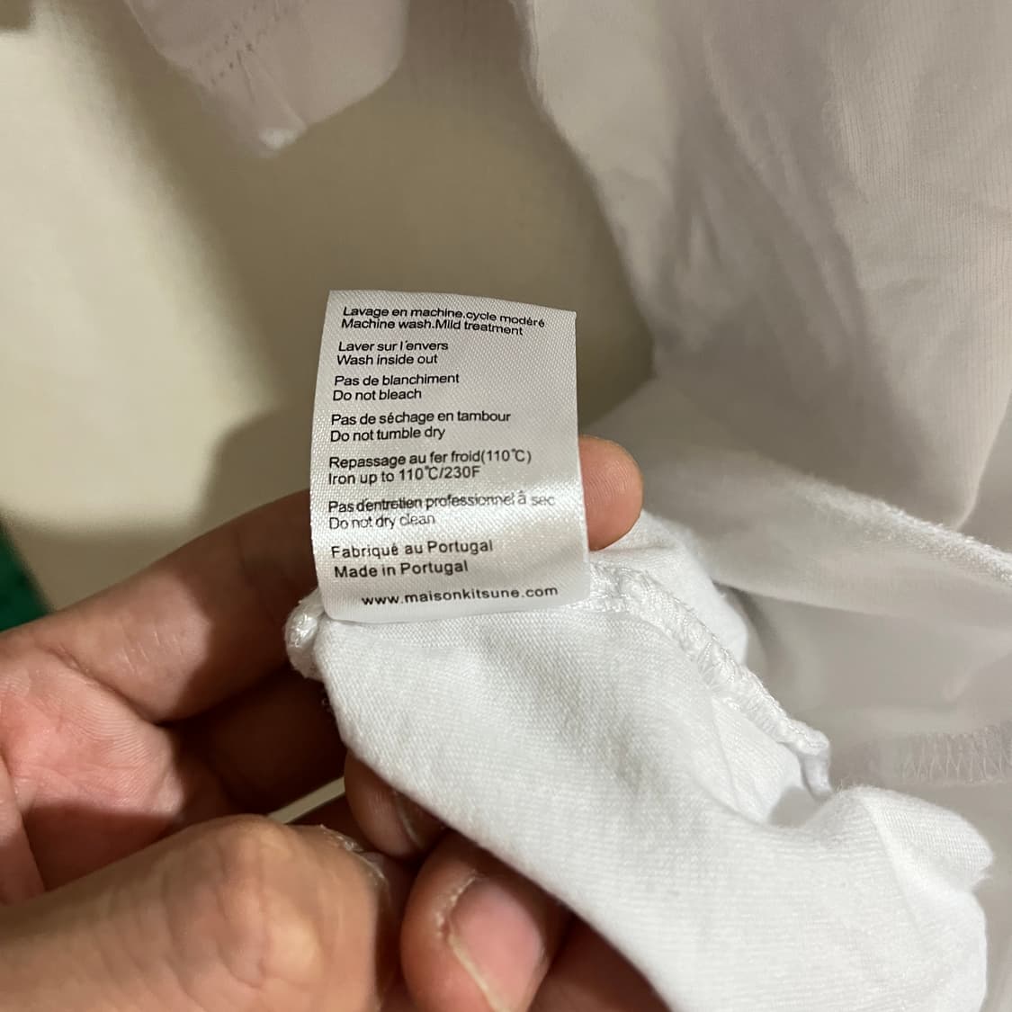 (XXL) 메종키츠네 X 라인프렌즈 콜라보 반팔 티셔츠 화이트 상품이미지7