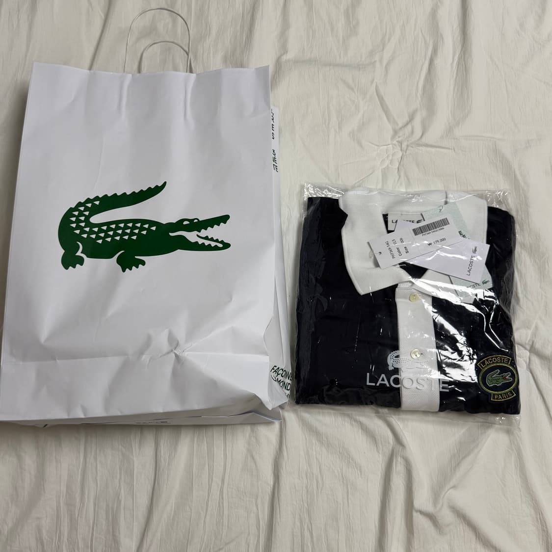 (XL) 라코스테 paris 뱃지 카라 pk 반팔티 블랙 상품이미지6