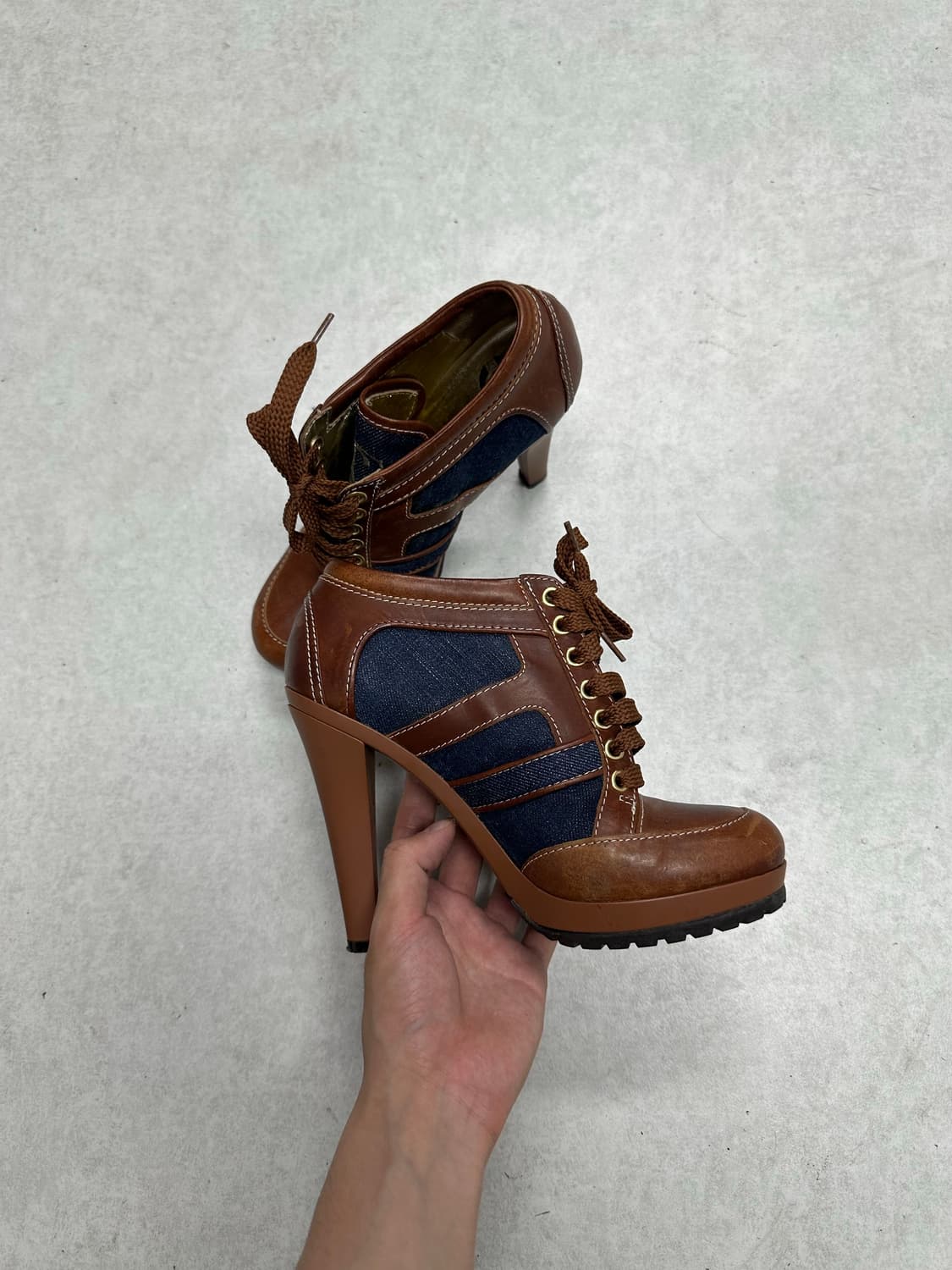 Just Cavalli 레더 레이스업 부츠 상품이미지3