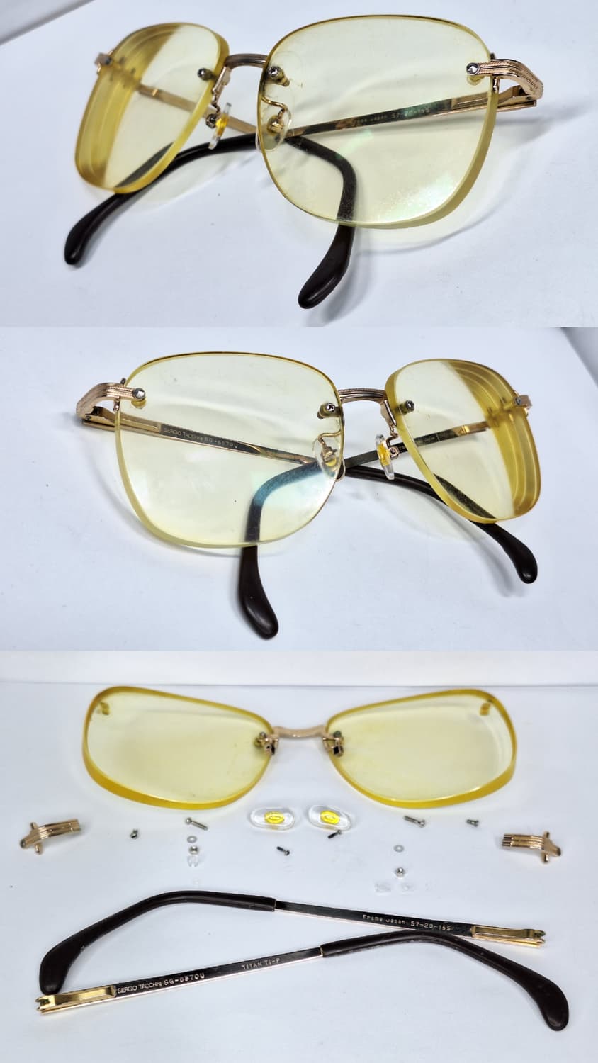 세르지오 타키니 SG-6570u 순 티타늄 무테 안경테 빈티지 y2k  상품이미지6