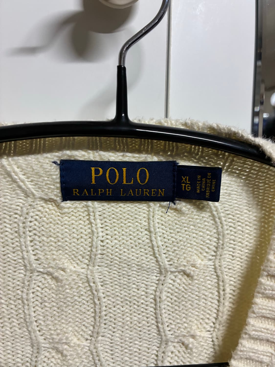 폴로 아이보리 니트 XL/105 상품이미지3