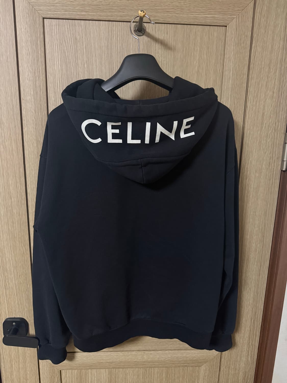 셀린느 백로고 후드집업 블랙 L 상품이미지1