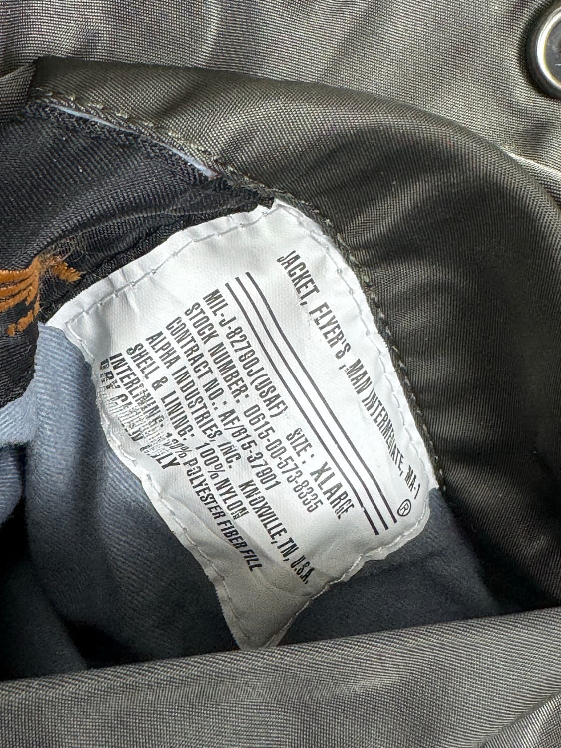 알파 인더스트리 재팬 오버핏 MA-1 MA1 플라이트 자켓 항공점퍼 XL 상품이미지7
