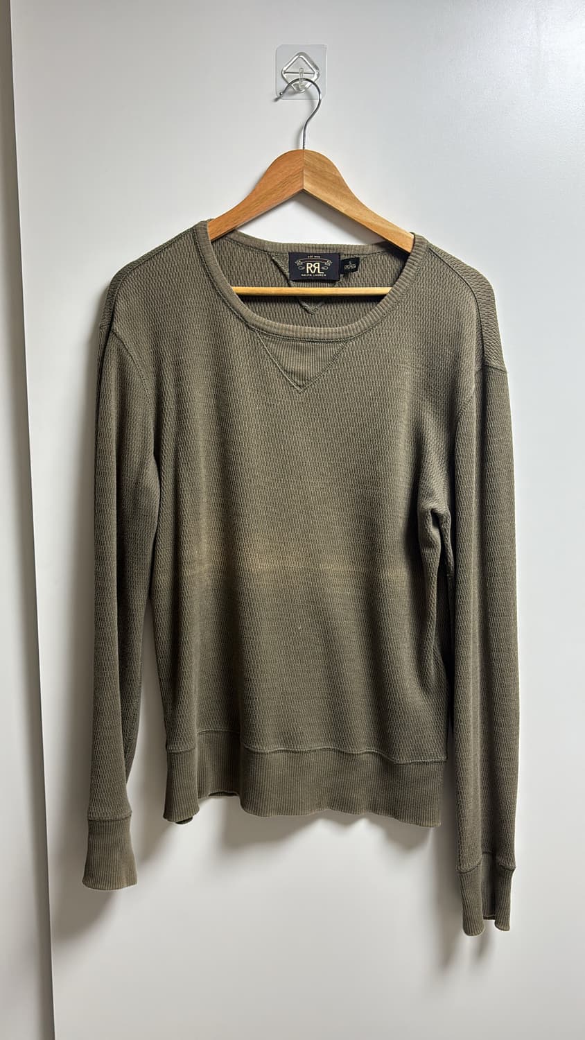 RRL 더블알엘 와플 롱슬리브 티셔츠 카키 s사이즈 상품이미지1