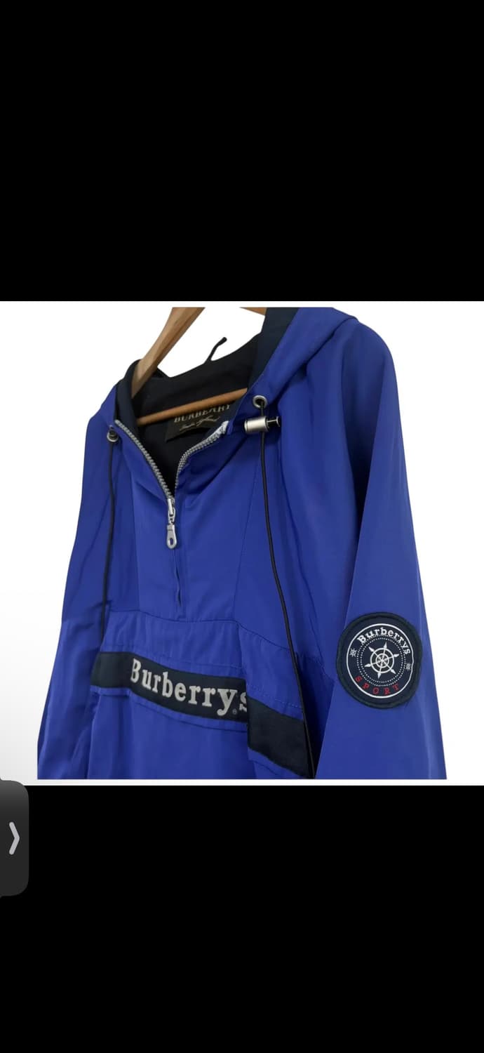 18SS 버버리  아카이브 로고 후드 아노락블루 M 상품이미지2