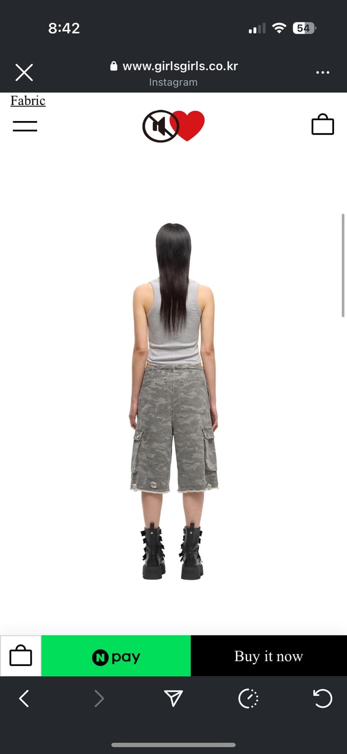 걸스걸스 카모 버뮤다팬츠 상품이미지2