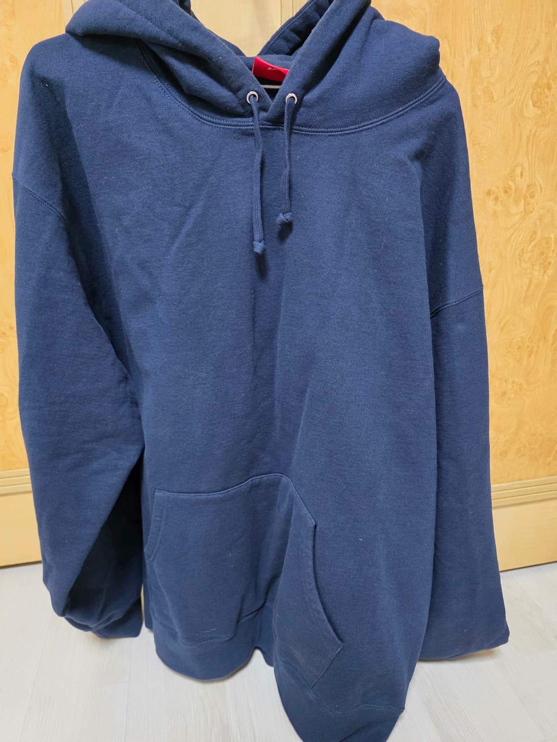 슈프림 사틴 아플리케 후드 네이비 22FW XXL 상품이미지3