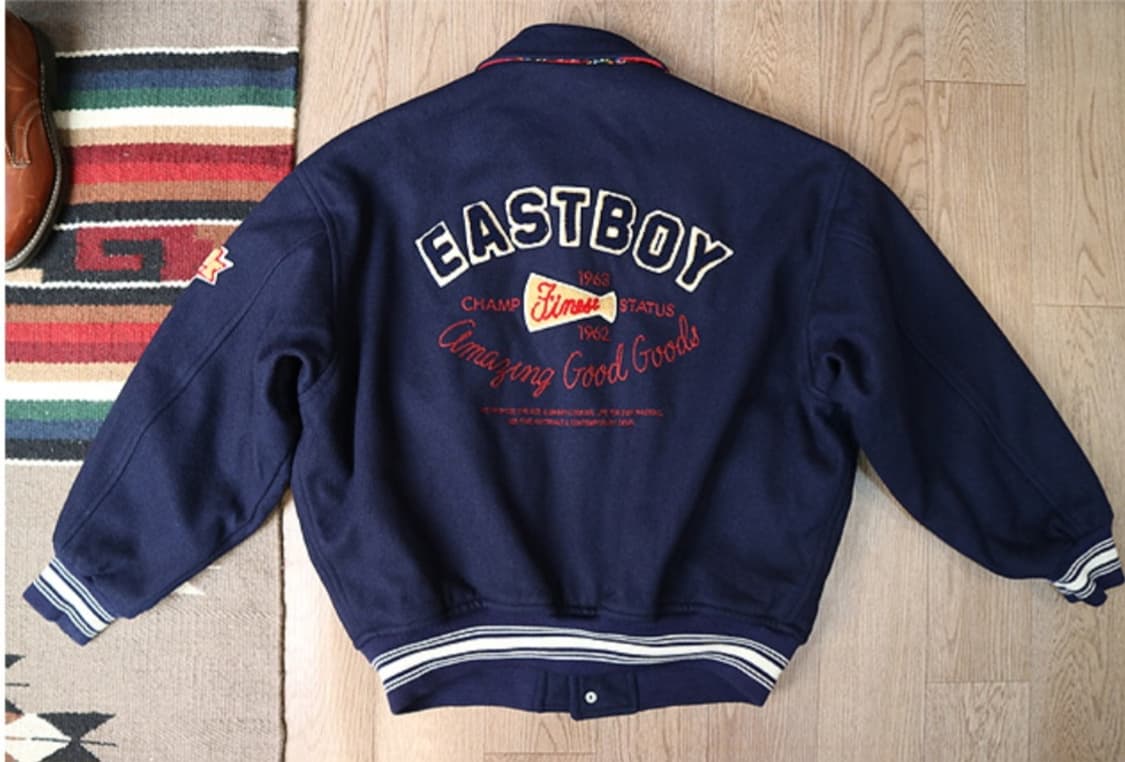 일본판 80 - 90s east boy  이스트 보이 빈티지 바시티 자켓 상품이미지5