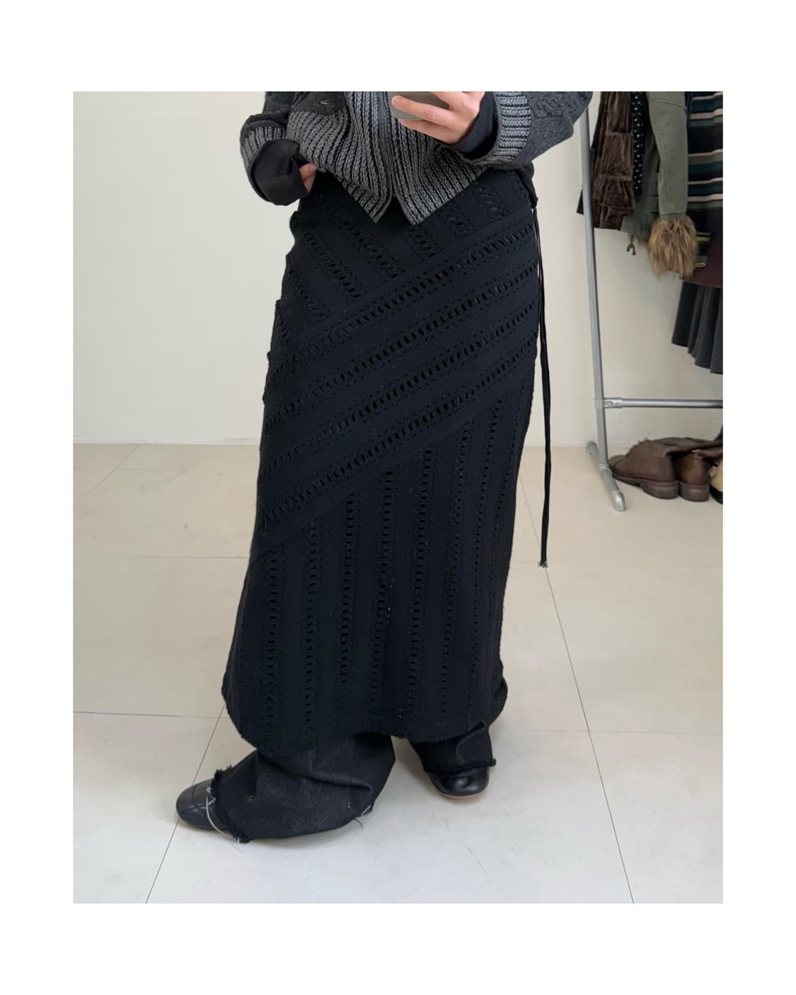 빈티지 레이어드 롱 스커트 상품이미지2