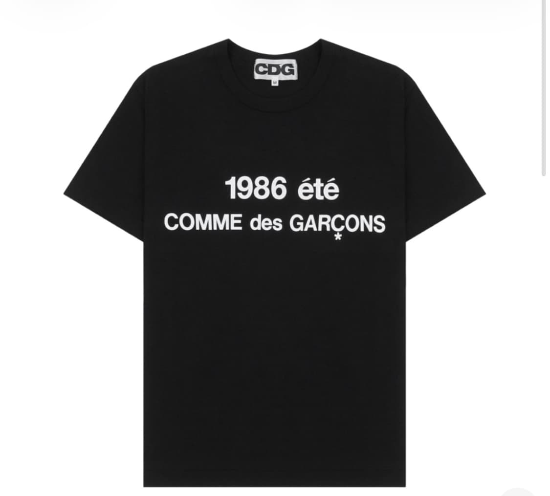 CDG 1986 꼼데가르송 티셔츠 블랙 상품이미지1