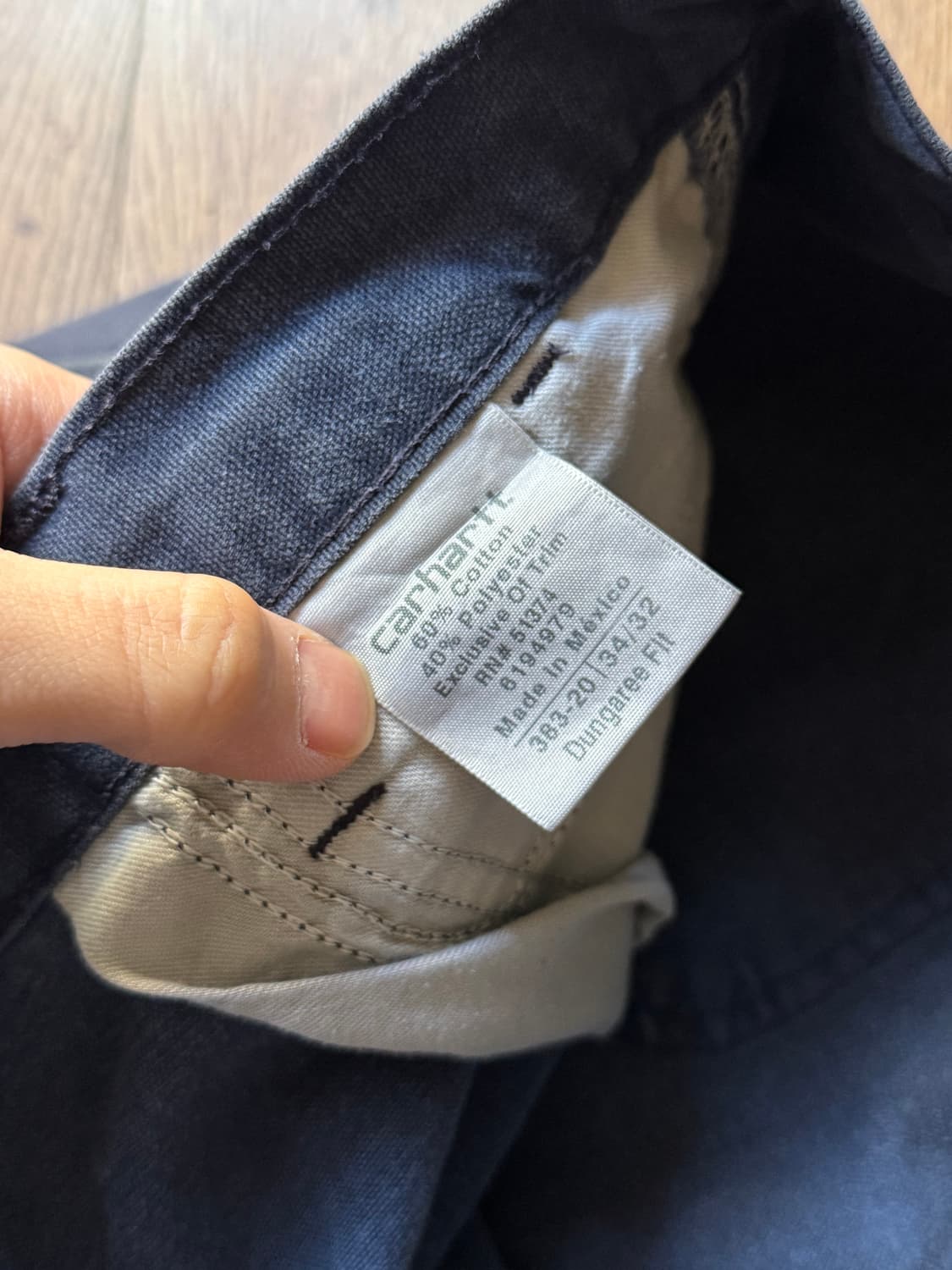 [34]칼하트 USA 빈티지 워싱 미드나잇 네이비 싱글니 카펜터 워크팬츠 상품이미지6