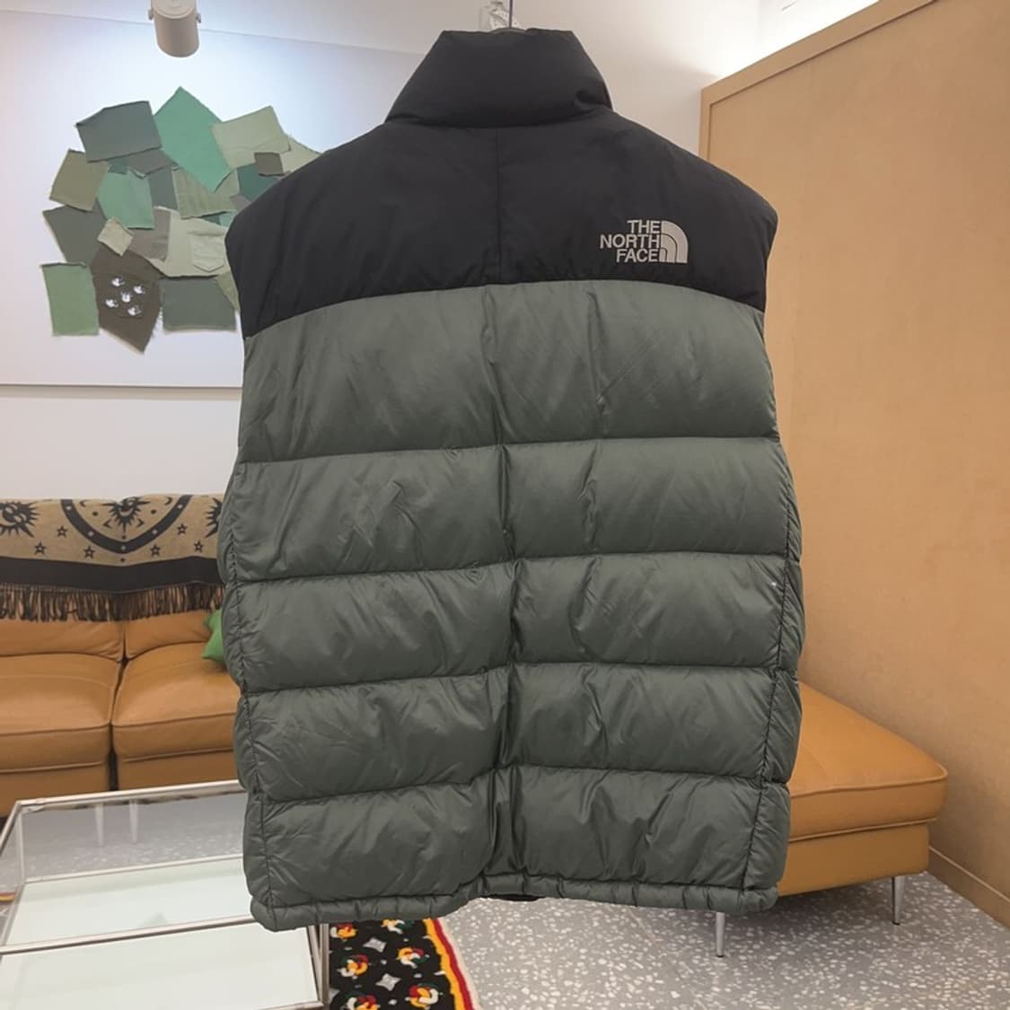 노스페이스 레트로 눕시 올리브 카키 패딩 조끼 100 C07044 상품이미지4