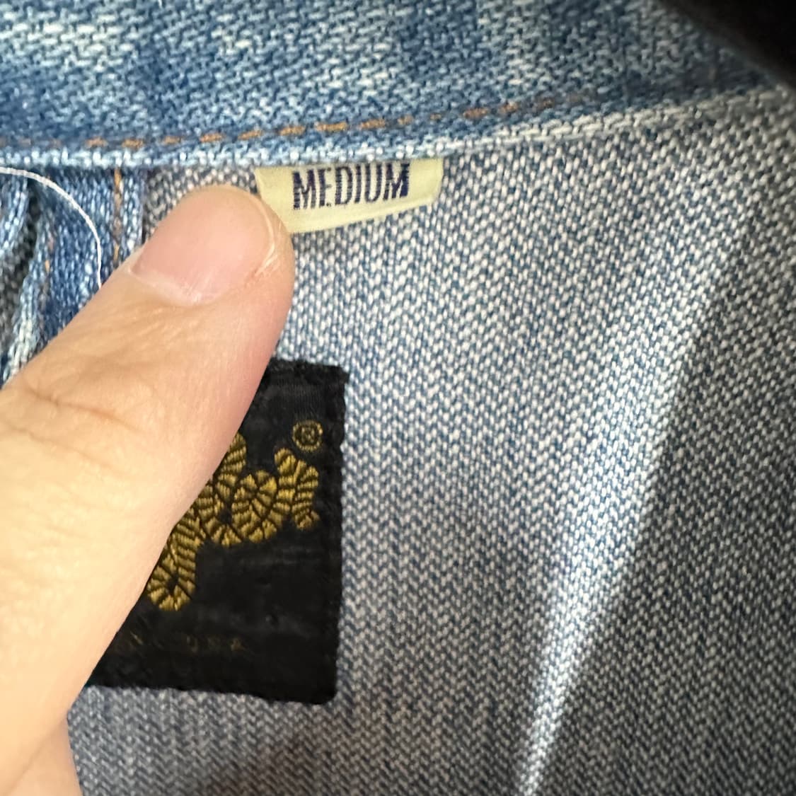 95 랭글러 재팬 남자 크롭 워싱 데님 청자켓 상품이미지5