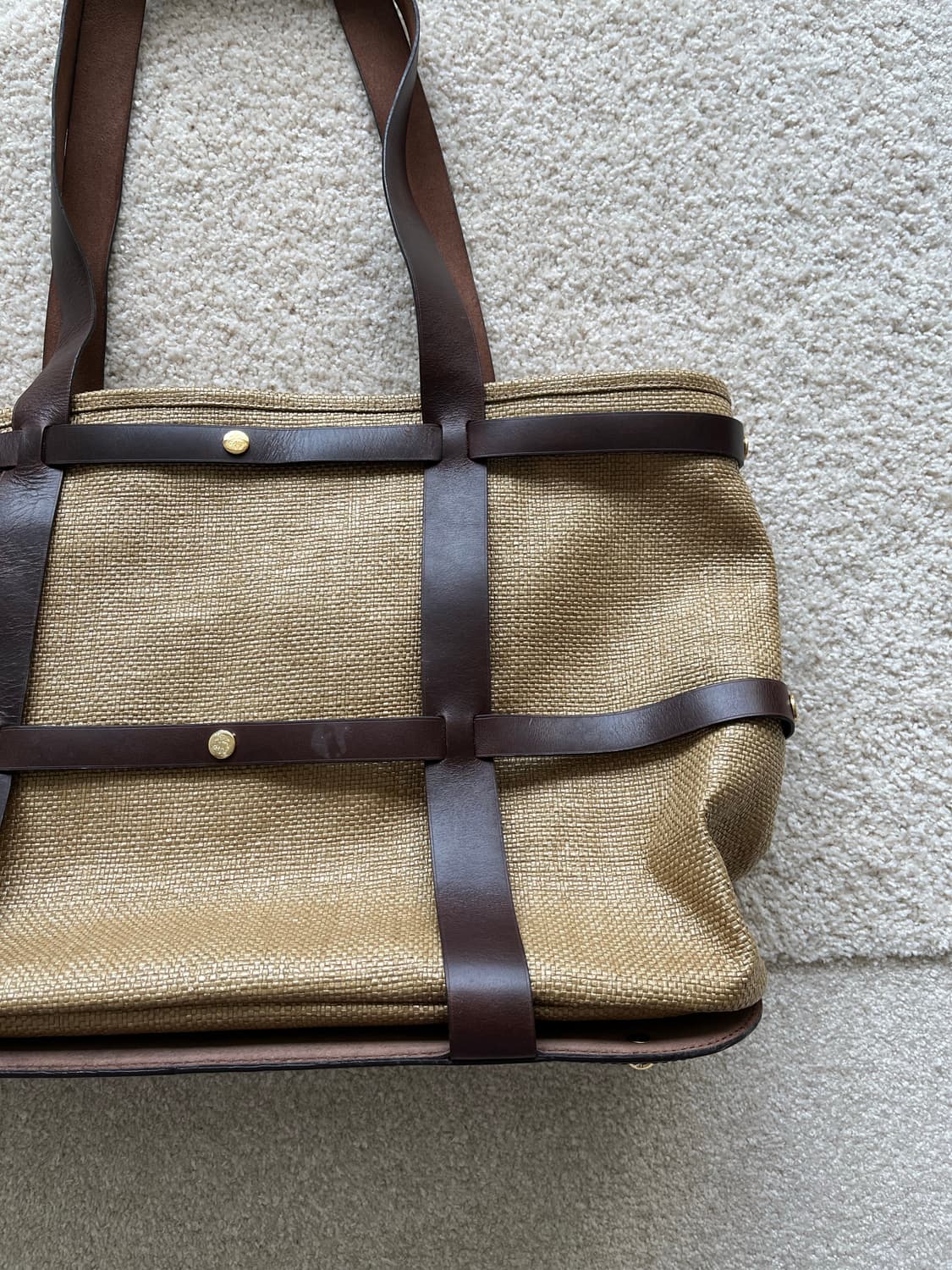 브룩스 브라더스 라탄 리얼 레더 숄더 백 상품이미지7