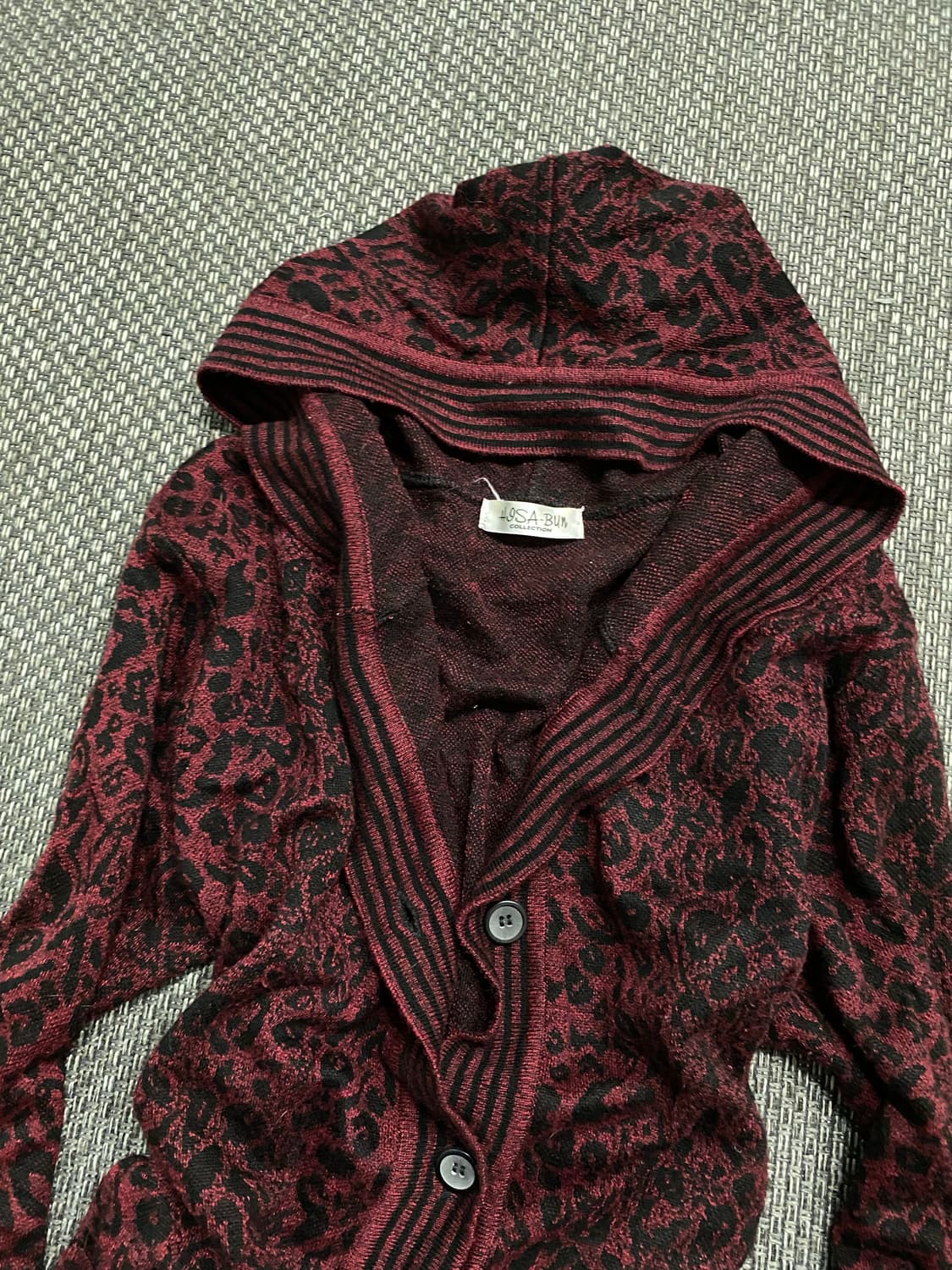 Burgundy Leopard Long Cardigan 상품이미지7