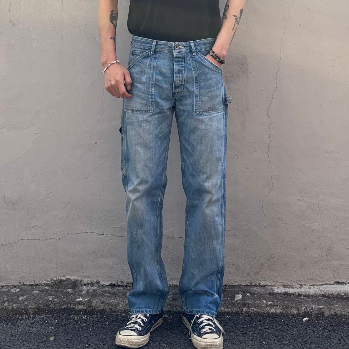 일본 캔톤 카펜터 신치백 워크 팬츠 커 상품이미지1