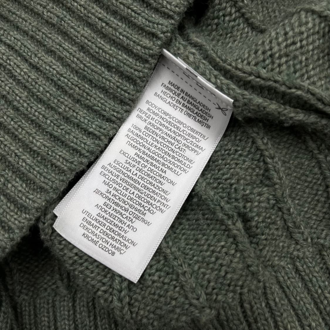 폴로 랄프로렌 네이비포니 말차맛 꽈배기 니트 M 상품이미지5