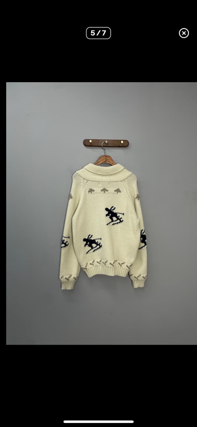 JPN 빈티지 90s 스키 코위찬 니트집업 자켓 A2912 상품이미지5