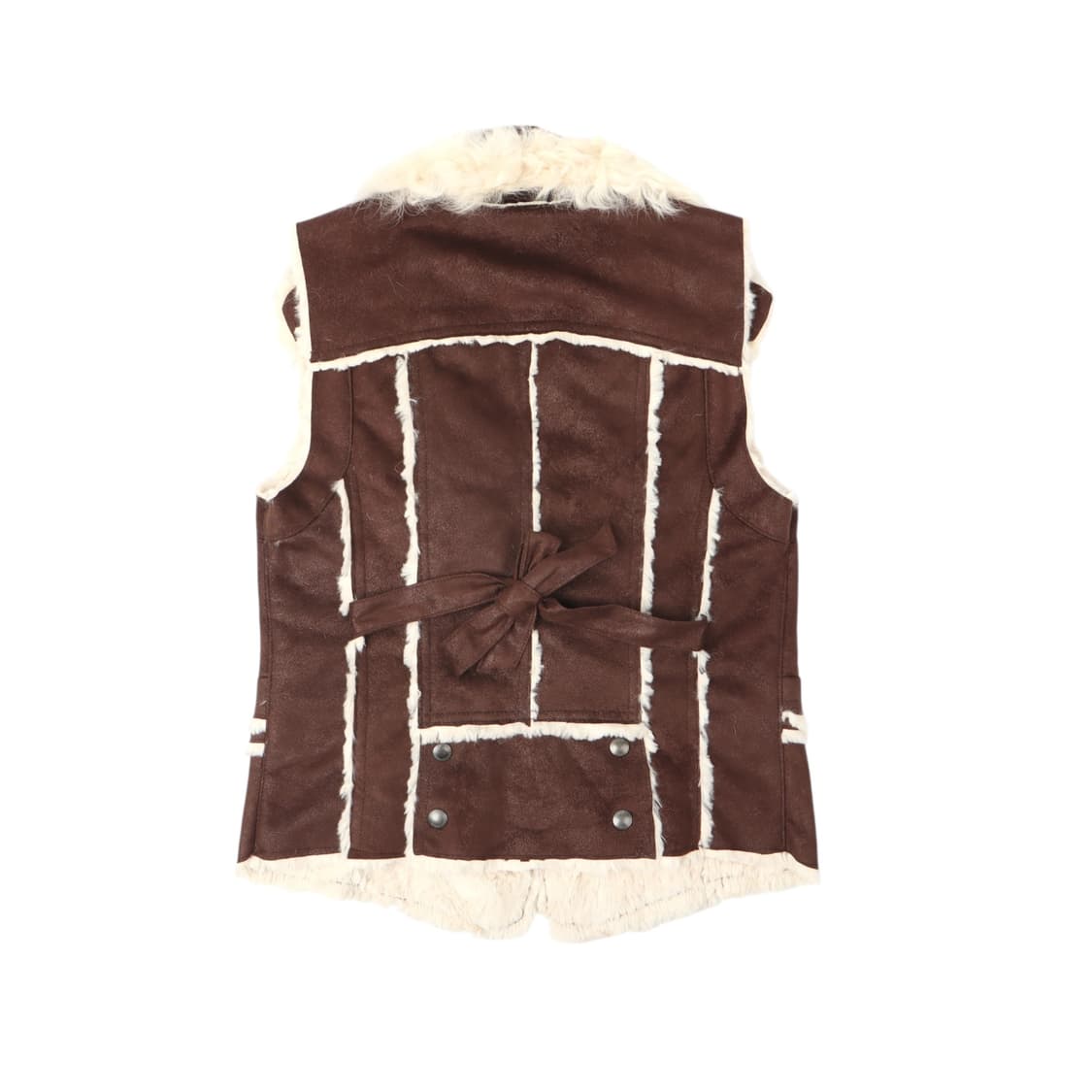 Visit in newyork 브라운 양털 베스트 상품이미지4