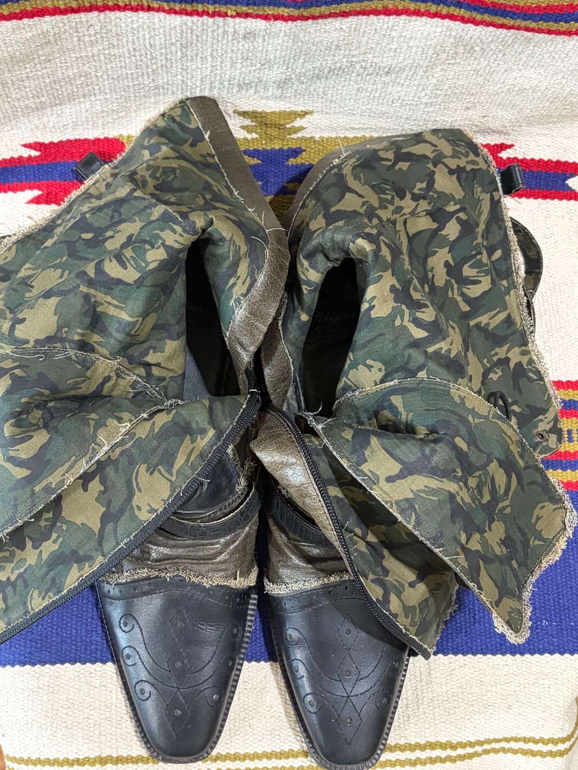 Uffda freak 웨스턴 그런지 레이스업 부츠 상품이미지9