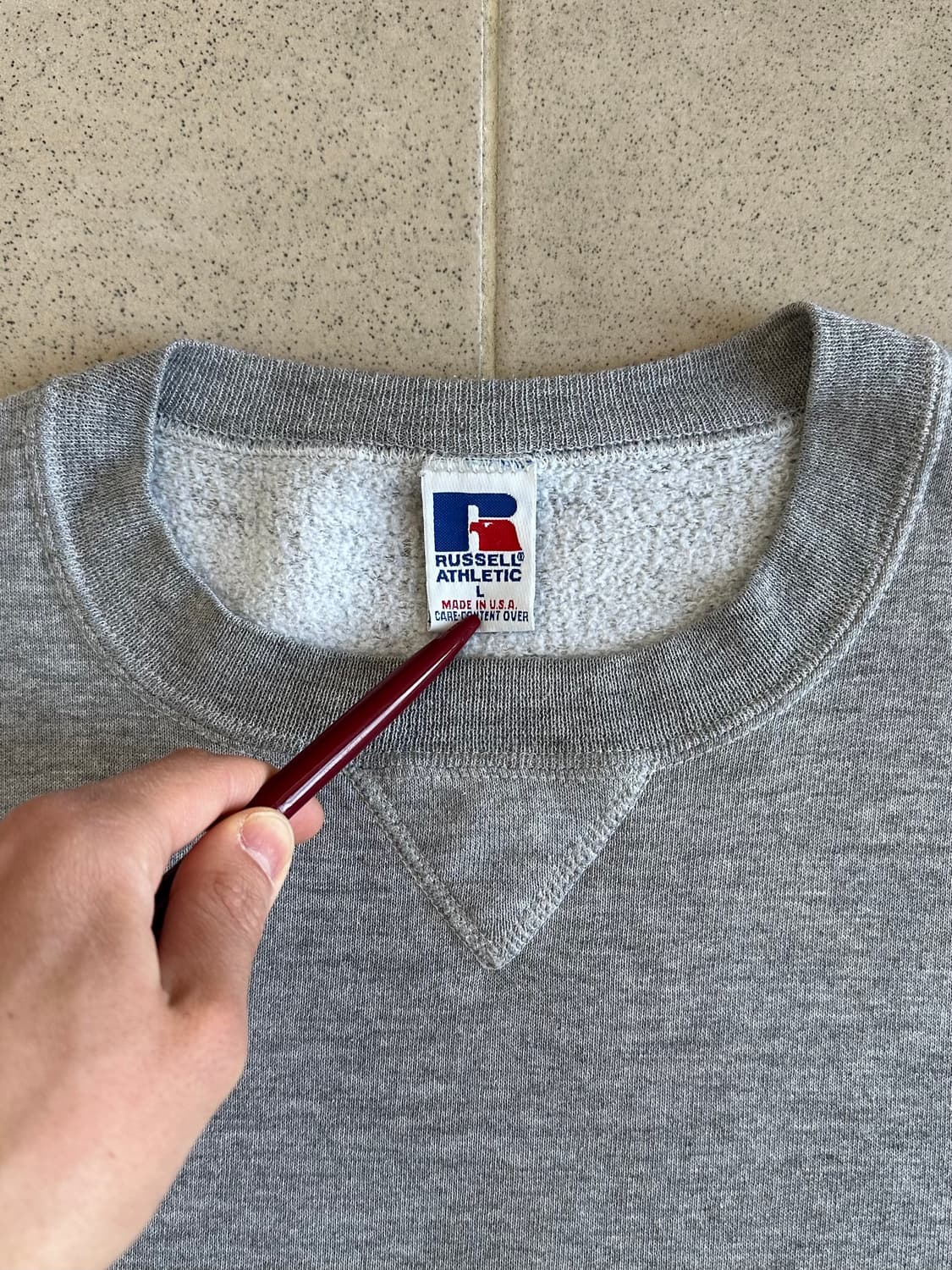 90s 빈티지 러셀 스웻셔츠 그레이 L USA 상품이미지6