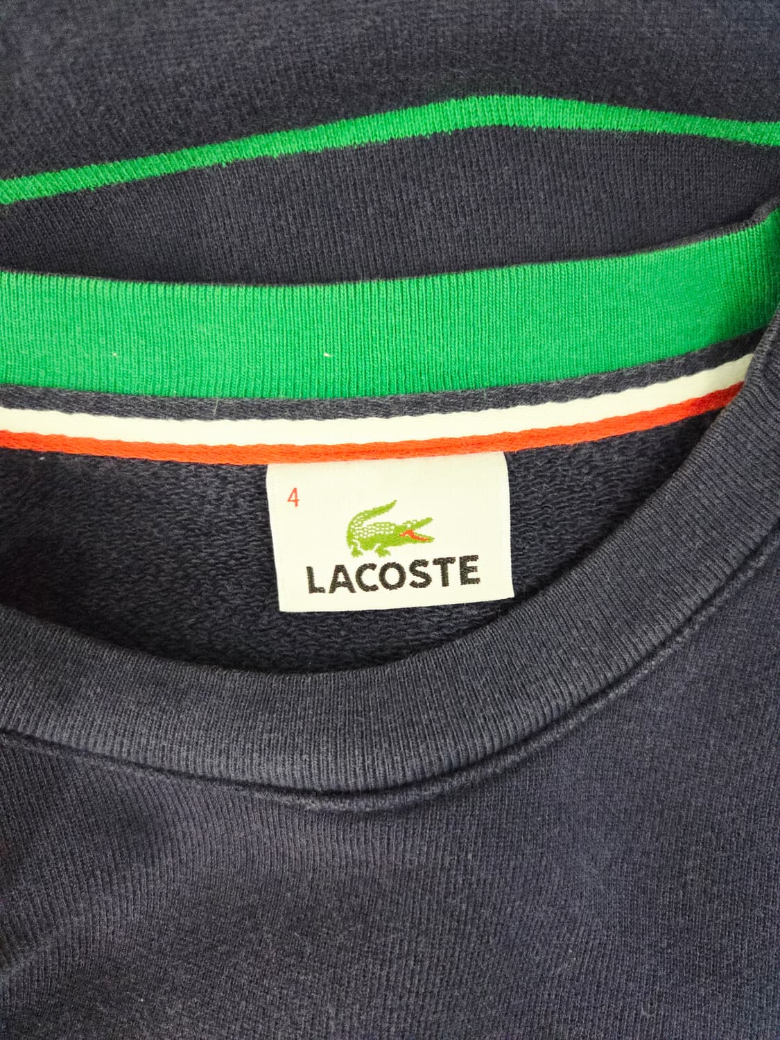 라코스테 네이비 그린 스트라이프 버튼 맨투맨 상품이미지7