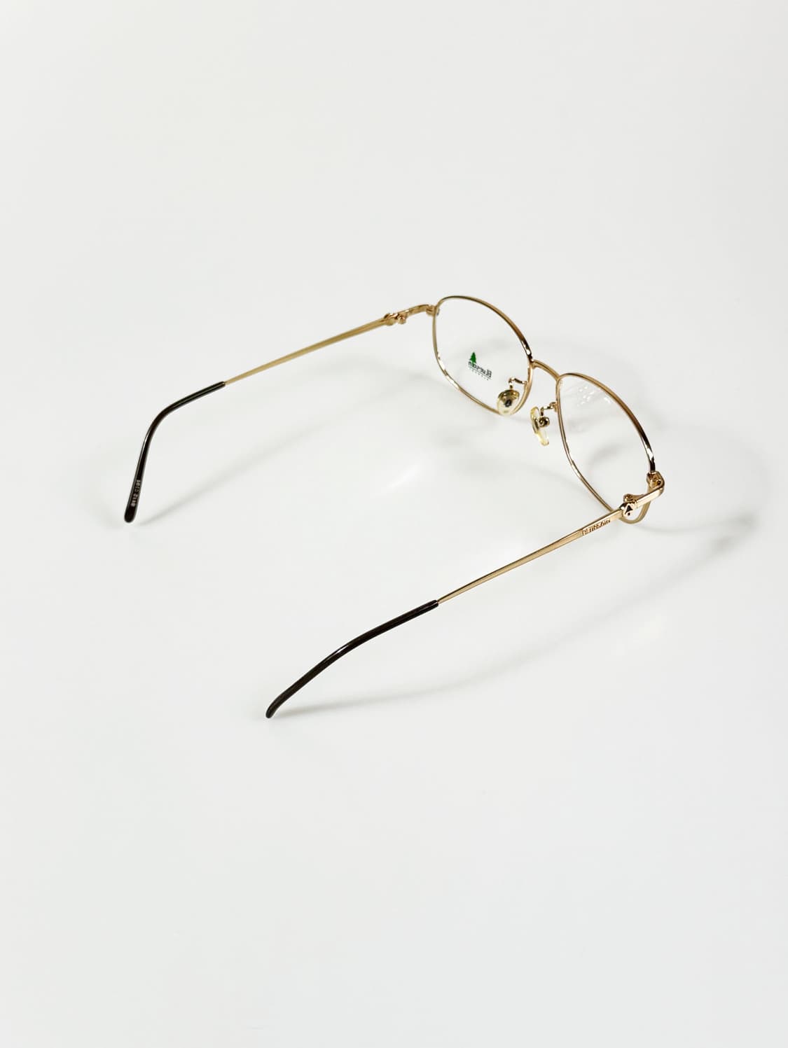 90s BLUESAIN 골드 슬림 스퀘어 메탈 빈티지 안경 상품이미지4