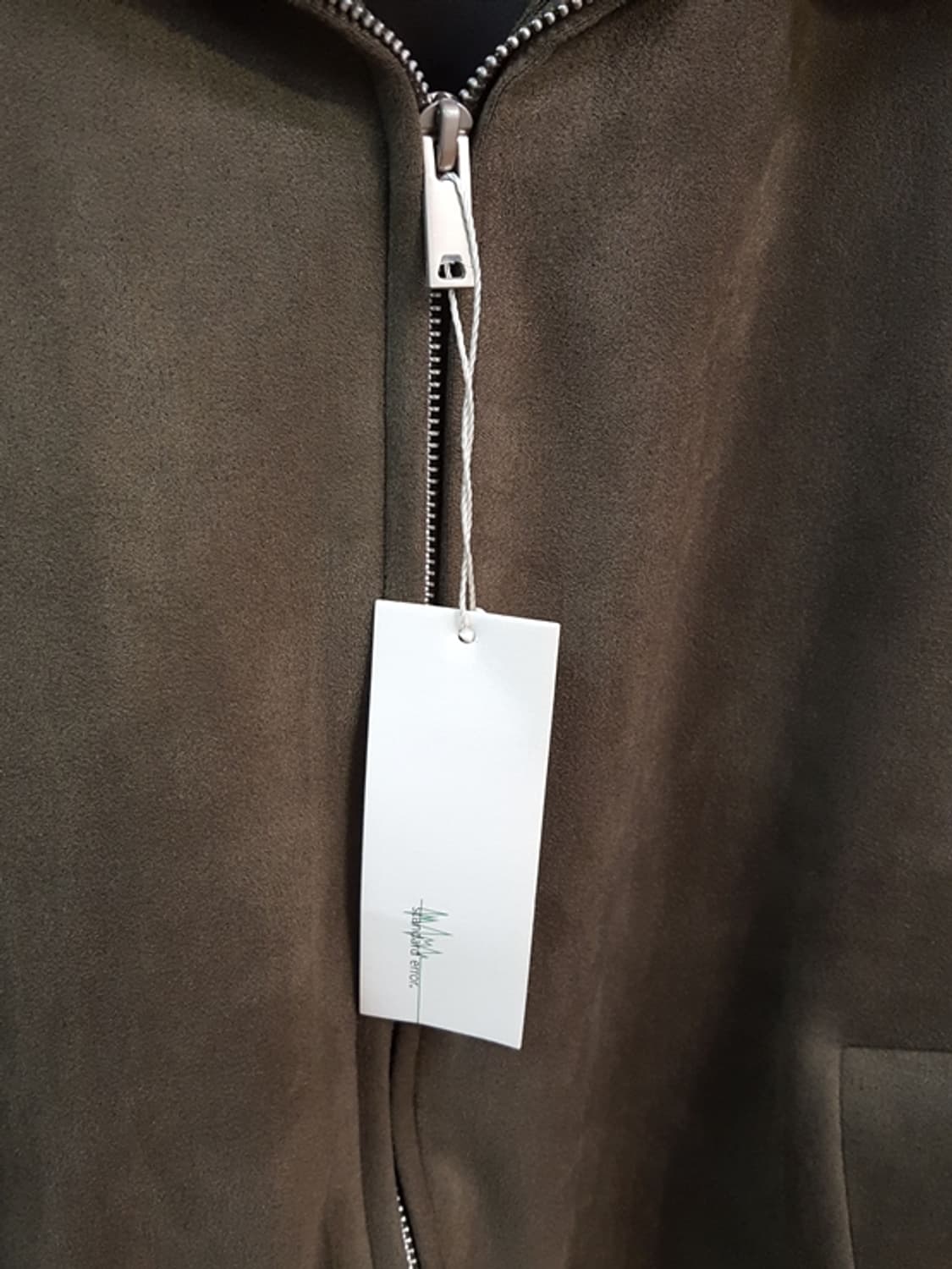 [새상품] 스탠다드에러 남성 스웨이드 자켓 카키 100 상품이미지4