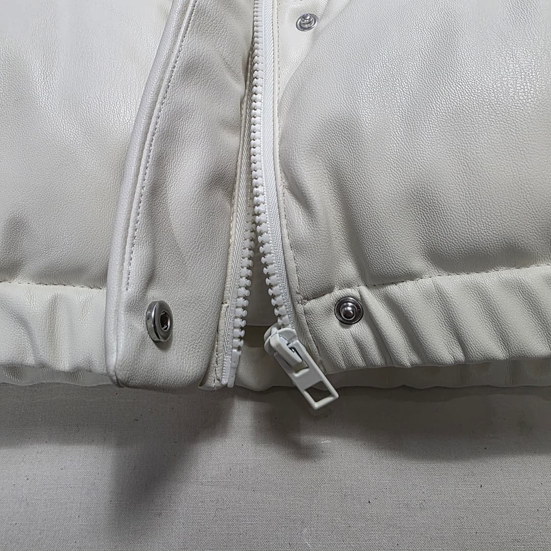 0794 zara 자라 하이넥 숏 크롭 푸퍼 패딩 조끼 베스트 M 상품이미지4