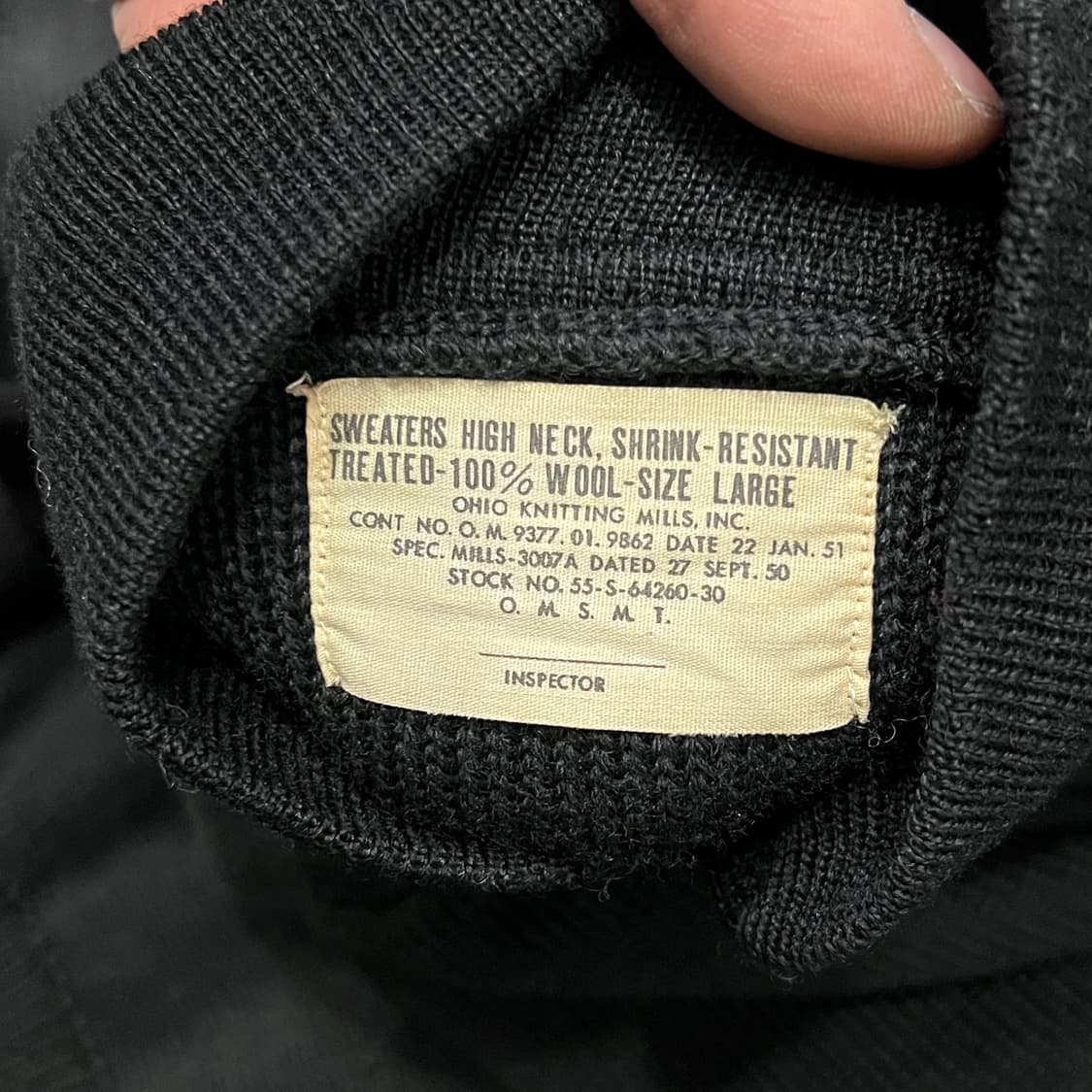  50s 밀리터리 모크넥 스웨터 y15425 상품이미지5