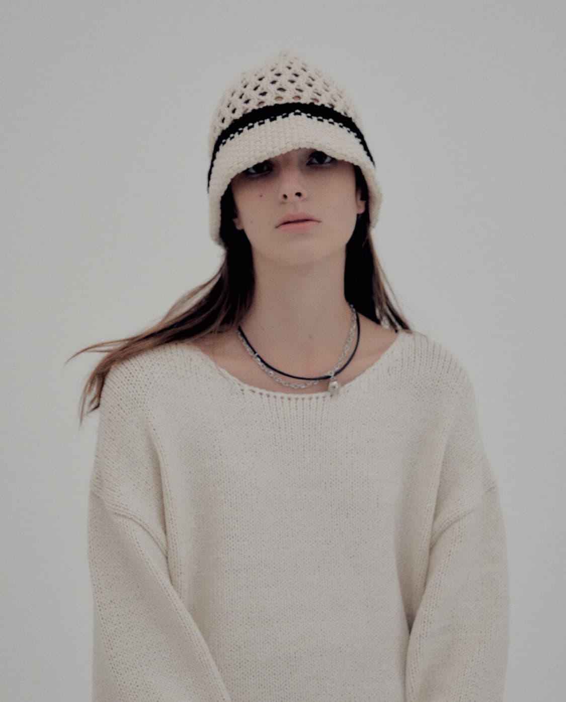 MOONSUN Honeycomb knit Hat 문선 비니 그물 상품이미지6