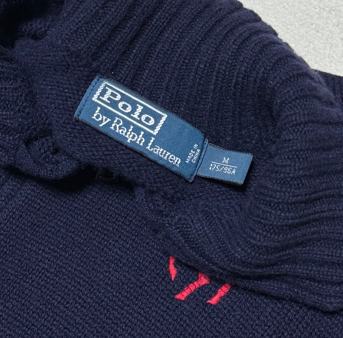 폴로 랄프로렌 빅포니 딥네이비 투웨이 니트집업 상품이미지4