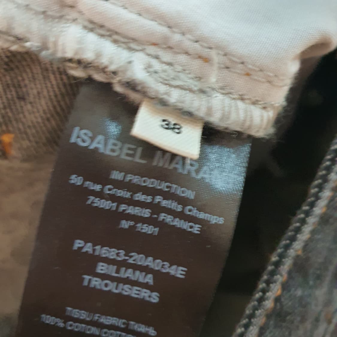 이자벨마랑 하이 라이즈 테이퍼드진 상품이미지8